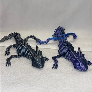 Reptile Decor Set - Black and Purple
